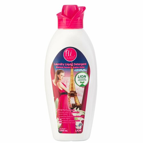 Гель-концентрат для стирки Lion Hi-Class для стирки цветных вещей Яркая страсть 0,9 л