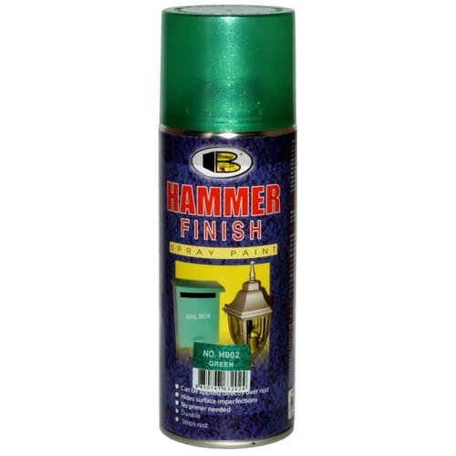 Краска Bosny Hammer Finish молотковая, green, глянцевая, 520 мл