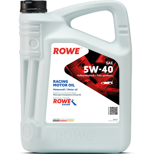 Синтетическое моторное масло ROWE Hightec Racing 5W-40, 5 л