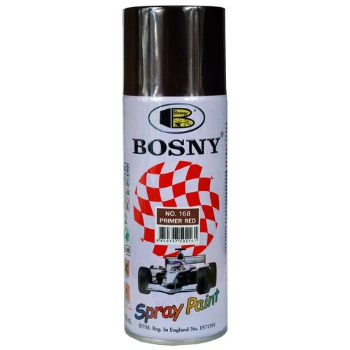Спрей краска Bosny Spray Paint акриловая универсальная 400 мл серо белая