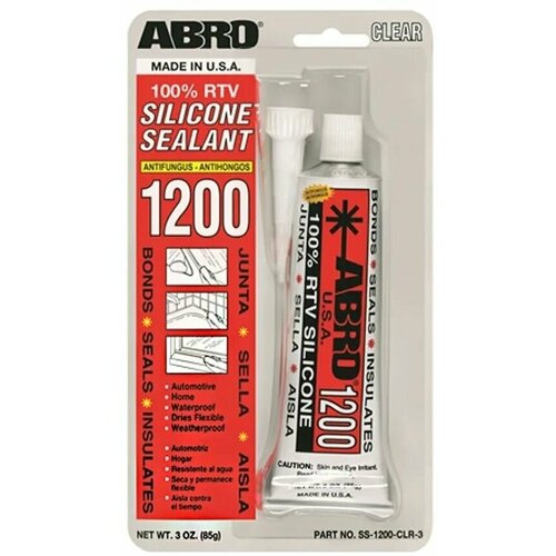 Герметик силиконовый прозрачный (85г) SS-1200-CLR-3 ABRO
