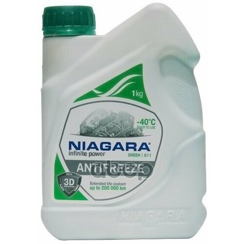 NIAGARA 001001002006 Антифриз G11 Ниагара готовый (зеленый) 1кг