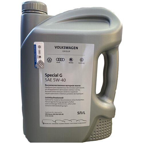Синтетическое моторное масло VOLKSWAGEN Special G 5W-40 (GR52502), 5 л