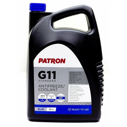 PCF3005 Антифриз 5кг (4.4л) - синий PATRON BLUE G11, TL 77 PATRON