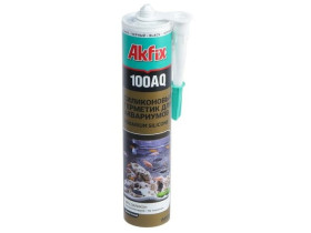 Герметик Akfix 100AQ, аквариумный, силиконовый, черный, 280 мл