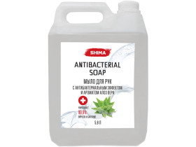 Жидкое мыло для рук с антибактериальным эффектом и ароматом алое вера SHIMA ANTIBACTERIAL SOAP 5 л 4603740920858