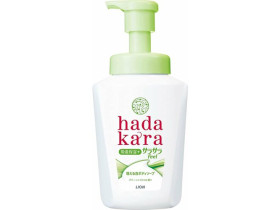 LION Бархатное увлажняющее мыло-пенка для тела с ароматом зелёных цитрусовых фруктов Hadakara 530 мл