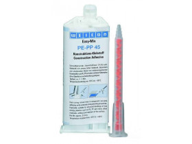 Weicon Easy-Mix PE-PP - Клей двухкомпонентный конструкционный easy-mix pe-pp на основе мма для pe-ppвысокопрочный, Почти бесцветный, просвечивающий, 38мл.