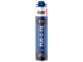 Кудо X15+ клей пена универсальный конструкционный (1л) / KUDO Pur-o-Fix X15+ пена-клей конструкционная профессиональная (1л) всесезонная