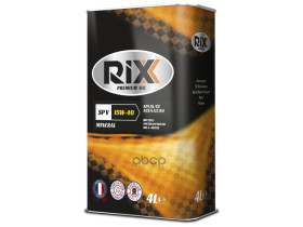 RIXX Масло Моторное Минеральное Rixx Sp V 15w-40 Api Sl/Cf Acea A3/B4 4 Л