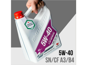 Синтетическое моторное масло ВМПАВТО 5W-40 API SN/CF A3/B4 4 литра канистра