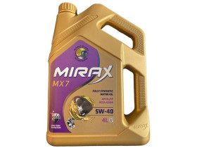 Масло моторное Mirax MX7 5W-40 API SL/CF A3/B4 синтетическое 4 л 607025