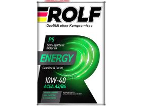 ROLF Rolf Масло Моторное Energy Sae 10W-40 Api Sl/Cf Полусинтетика 4Л 322227