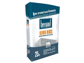 Бергауф Клебен Блок клей монтажный для ячеистого бетона (25кг) / BERGAUF Kleben Block клей для укладки ячеистых бетонов (25кг)