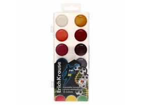 Краски акварельные 12 цветов "Sport DNA", без кисти, в пластиковой коробке с европодвесом